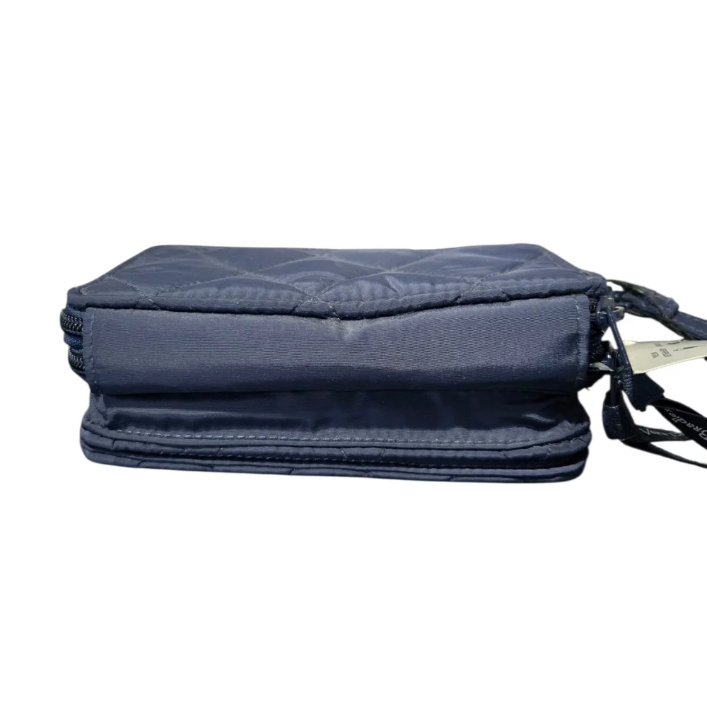 Vera Bradley Navy RFID Quilted Crossbody  Wristlet